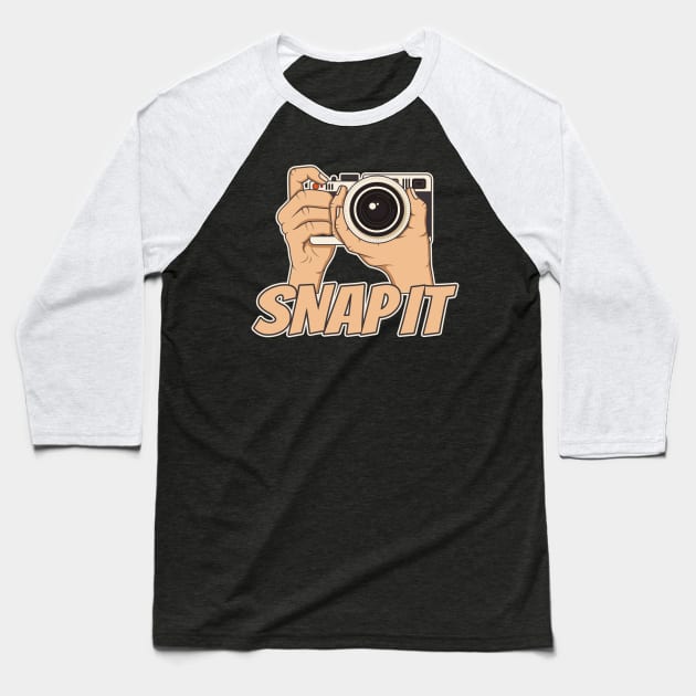 Snap it Photography Baseball T-Shirt by Foxxy Merch